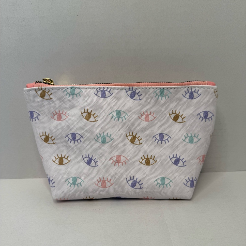 Eye Patterned White Pouch